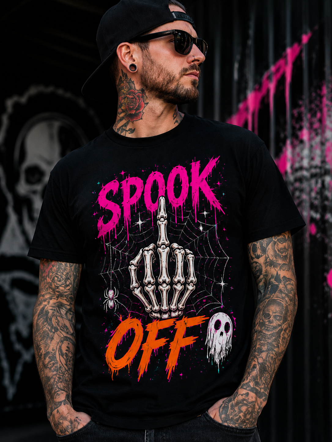 Spook Off Halloween Graphic Tee