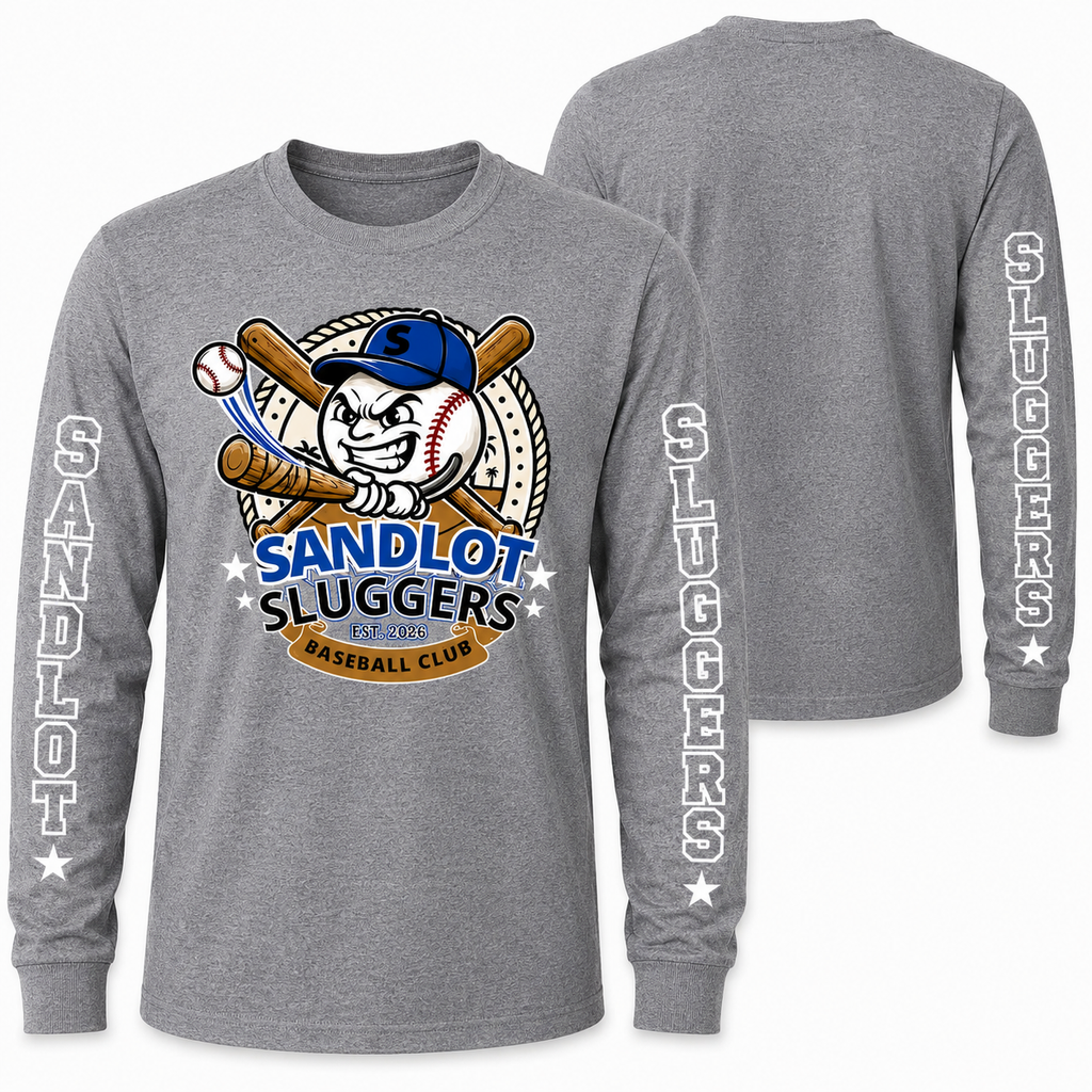 Sandlot Sluggers Long Sleeve Cotton (Unisex)