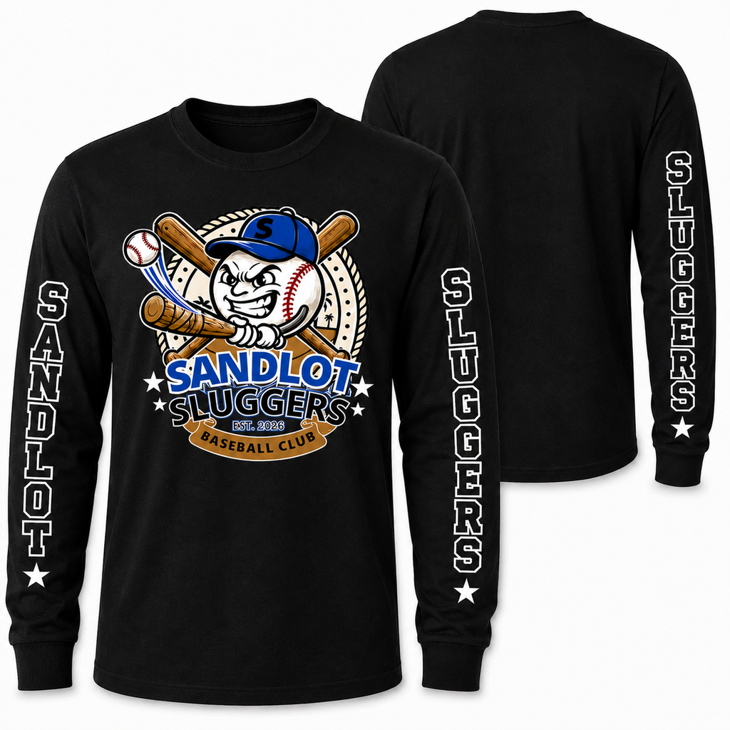 Sandlot Sluggers Long Sleeve Cotton (Unisex)
