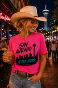 San Antonio After Dark Fluorescent Pink T-Shirt