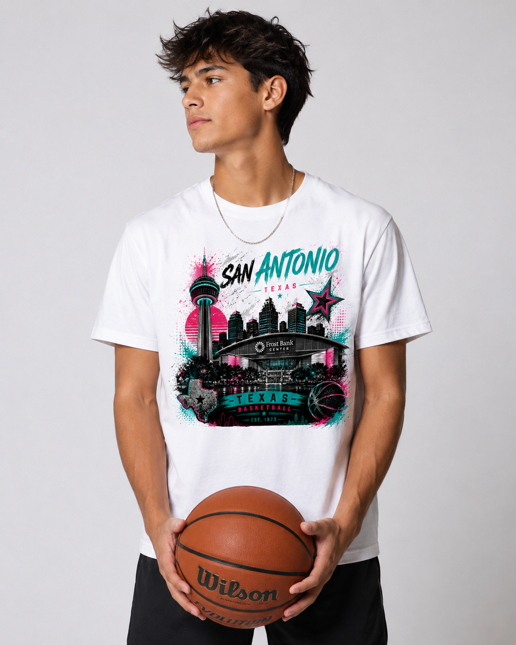 San Antonio Basketball Collection – Cotton T-Shirt