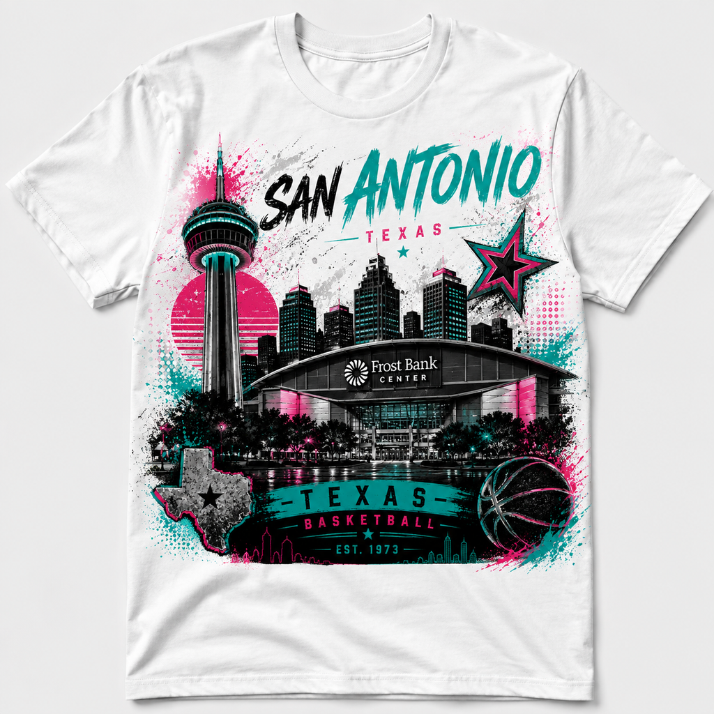 San Antonio Basketball Collection – Cotton T-Shirt