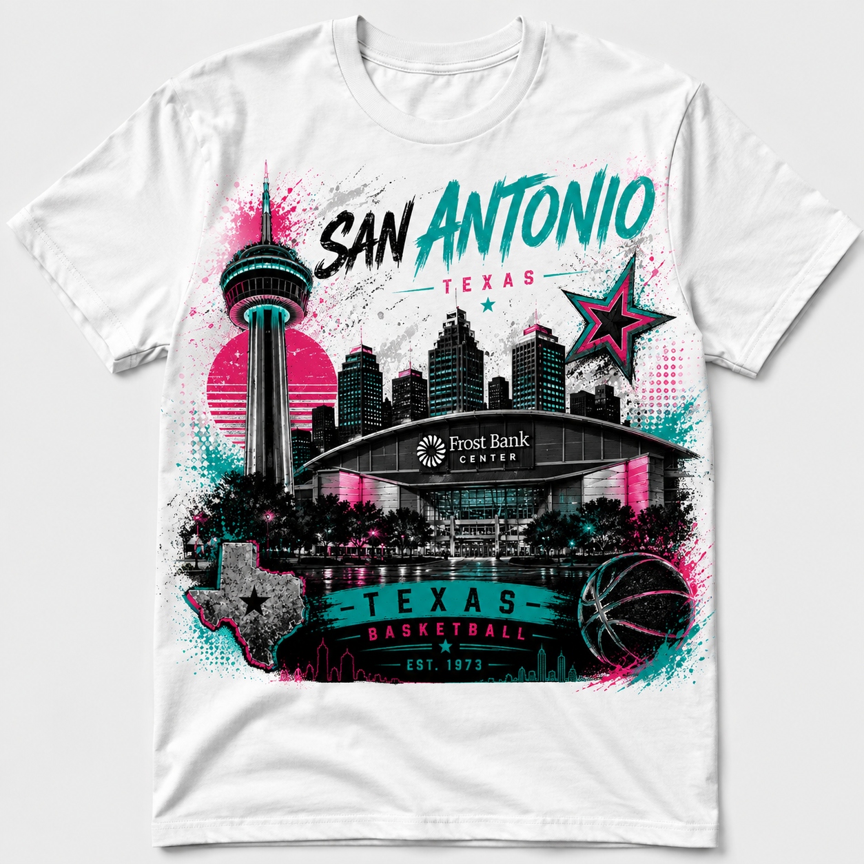 San Antonio Basketball Collection – Cotton T-Shirt
