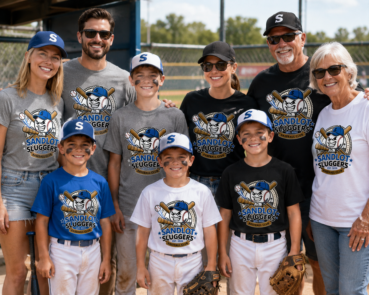 Sandlot Sluggers Team T-Shirt Cotton (Unisex)