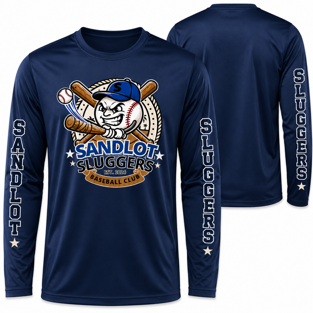 Sandlot Sluggers Long Sleeve Dri-fit
