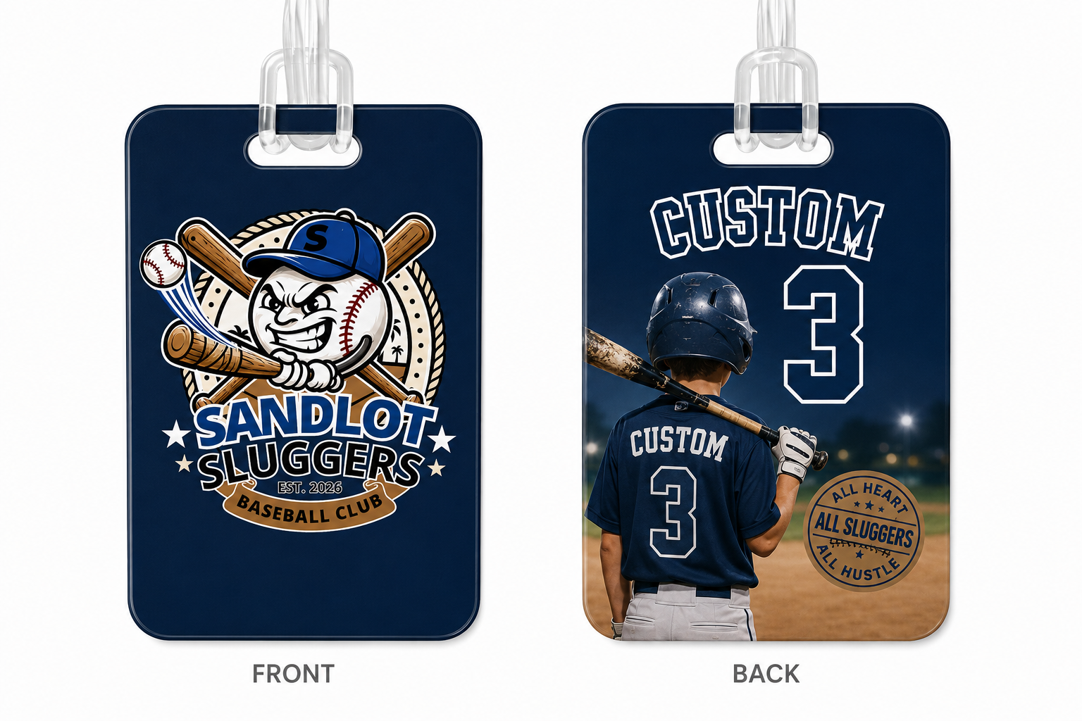Sandlot Sluggers Personalized Bag Tag